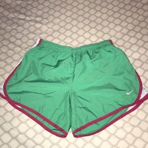 Green Nike shorts